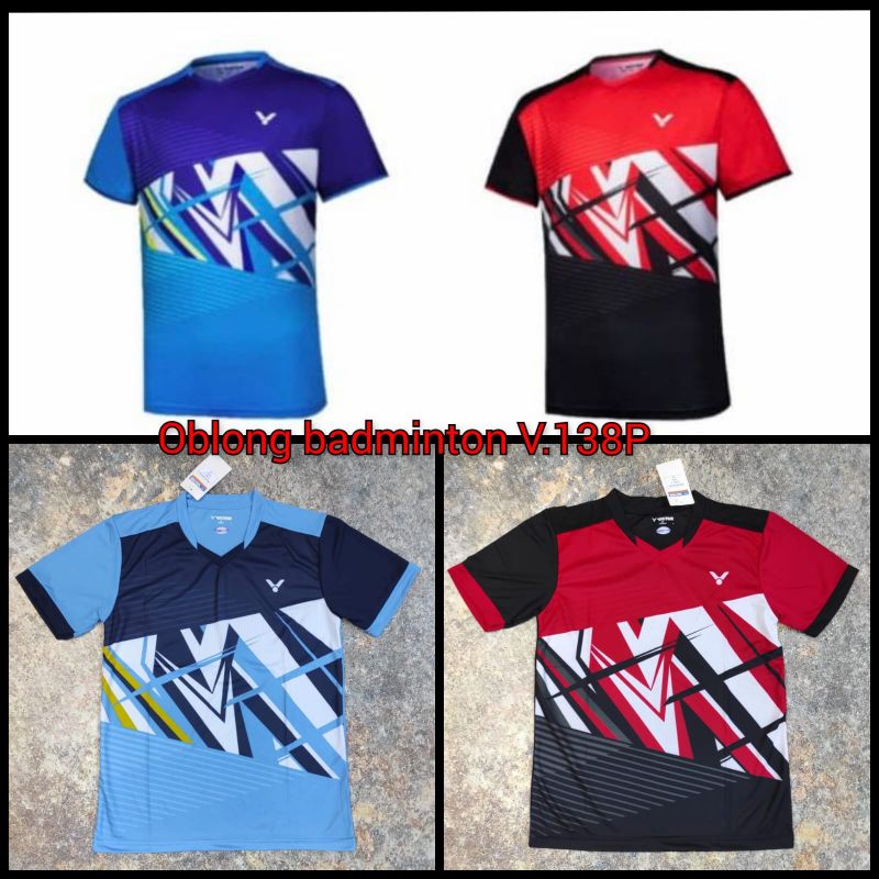 Jersey Badminton Lokal Victor V138 Baju Kaos Bulutangkis