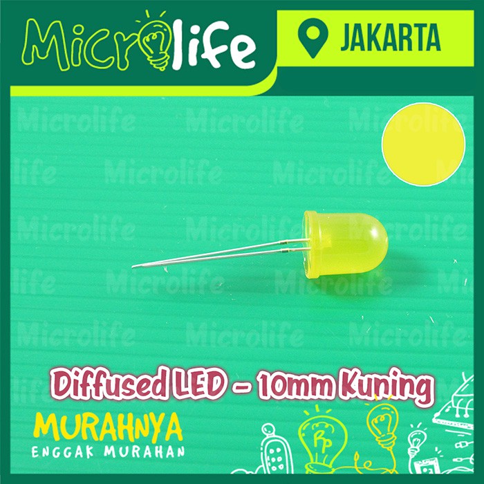 DIFFUSED LED - 10mm KUNING YELLOW