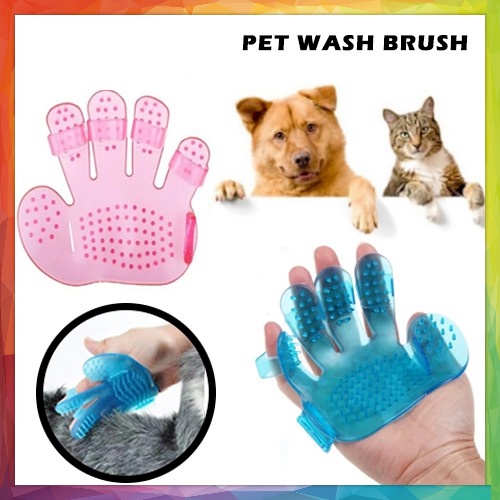 Sisir Karet Pembersih Kucing dan Anjing Pet Wash Brush Pijat Hewan / Sisir Grooming