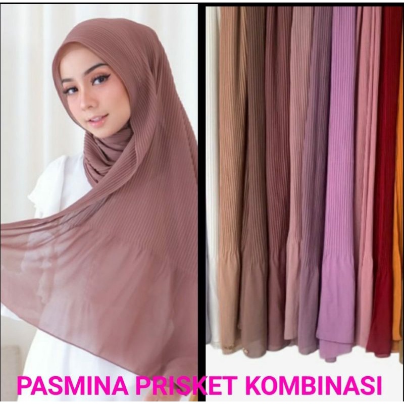 MURAH ! PASHMINA PLISKET DUYUNG CERUTY UNO BAHAN CERUTY PREMIUM AZARA JILBAB HIJAB KERUDUNG