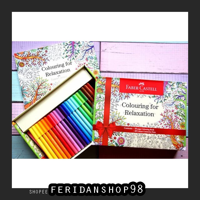 

BT726 COLOURING FOR RELAXATION BEST FABER CASTELL GIFT BOX CONNECTOR PEN 60 BY FERIDANSHOP98