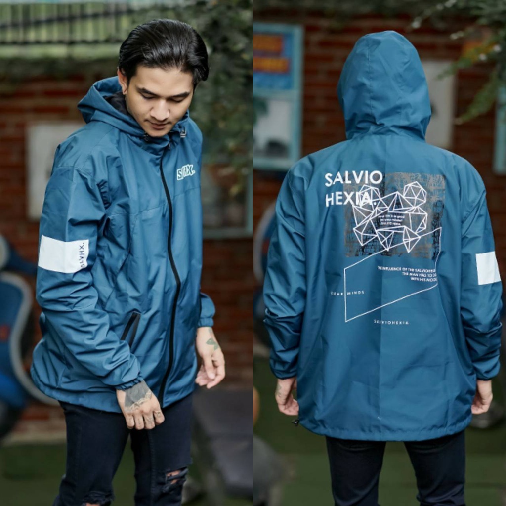 JAKET PRIA - JAKET PARASUT CASUAL SALVIO HEXIA - JAKET PARASUT PRIA - JAKET PRIA PARASUT - JAKET WP-Casual Petrol Ninja