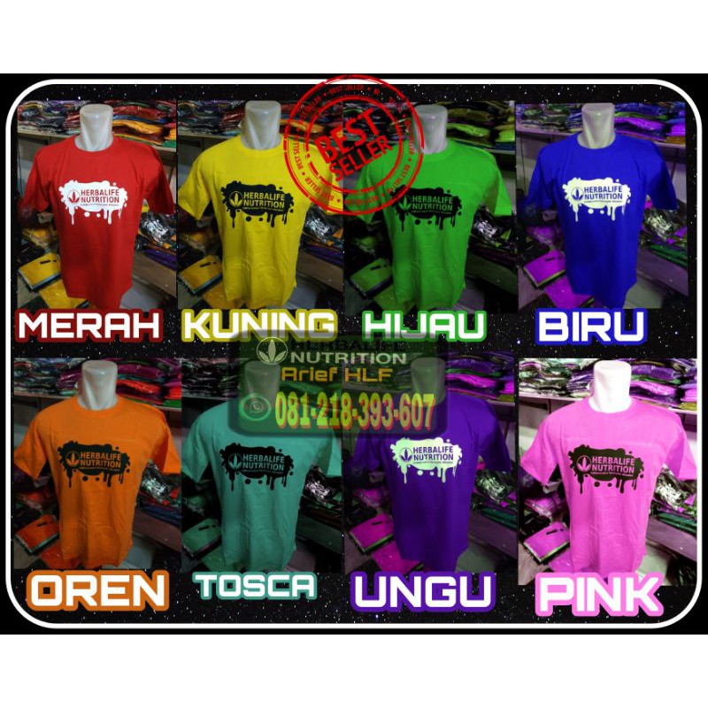 KAOS HERBALIFE  WANITA BERCAK BAJU HERBALIFE BERCAK MULTICOLOUR