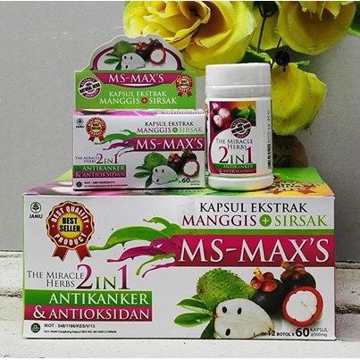 Jual  Kapsul MS Maxs Ekstrak Kulit Manggis Plus Daun Sirsak Darusyifa Alami Original || ekstrak kuli