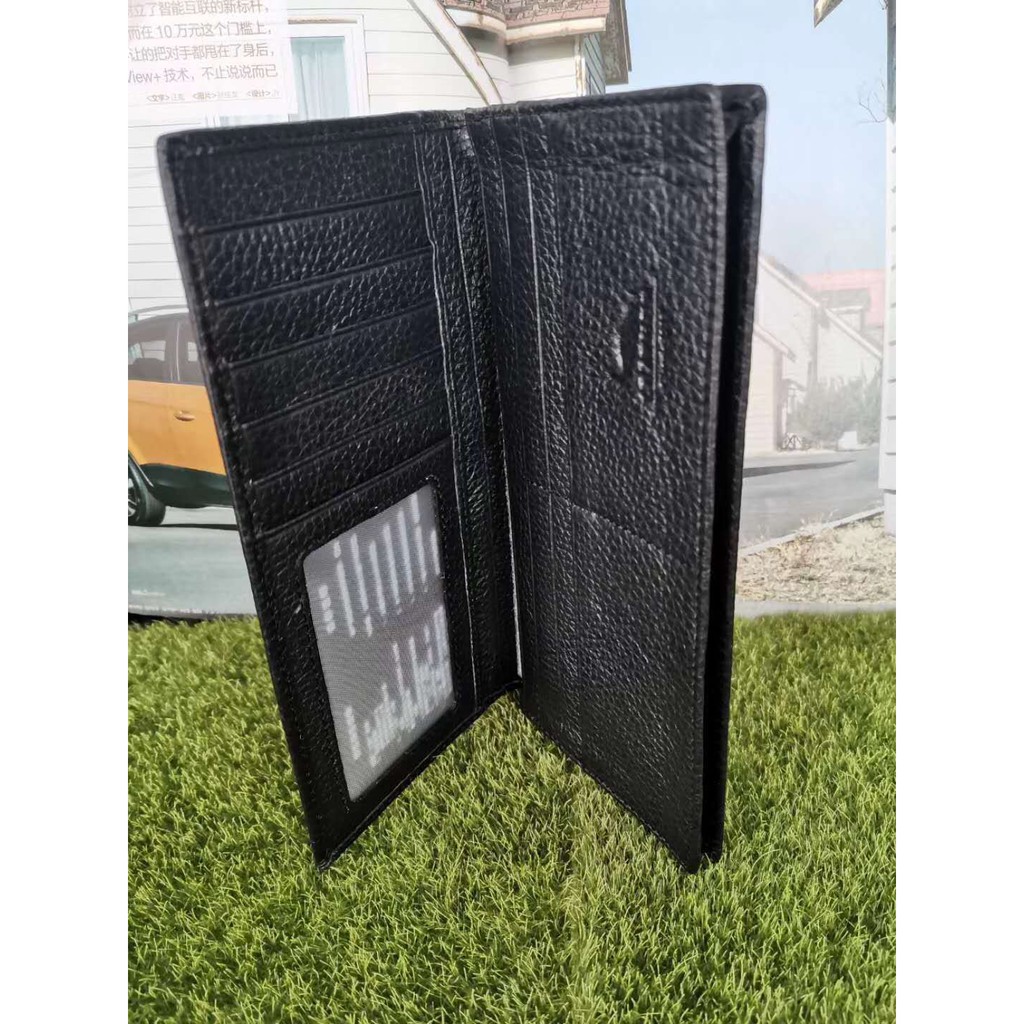 DOMPET LIPAT PANJANG POLOS PRIA FASHION IMPORT KULIT 4SLI#156