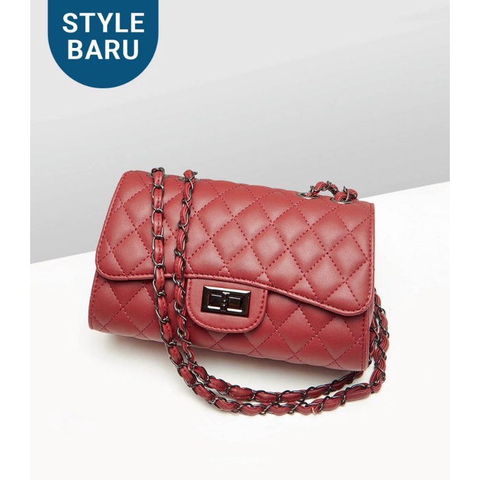 Tas Rantai Wanita Import Zoe Maroon shopie Sophie Martin Paris promo original shopi sophi shopee sho