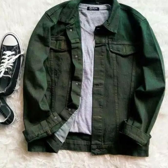 ♜ CUCI GUDANG JAKET LEVI PRIA WANITA RIPPED SKINNY JEANS HIJAU ARMY STRETCH SOFT JEANS PEKAT DENIM K