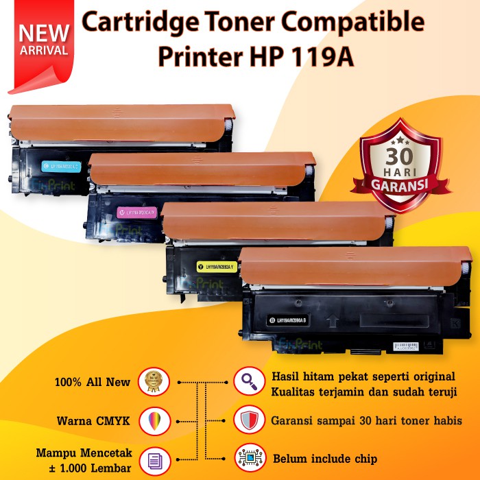 Toner Cartridger HP 119A W2092A W2093A W2091A W2090A Compatible