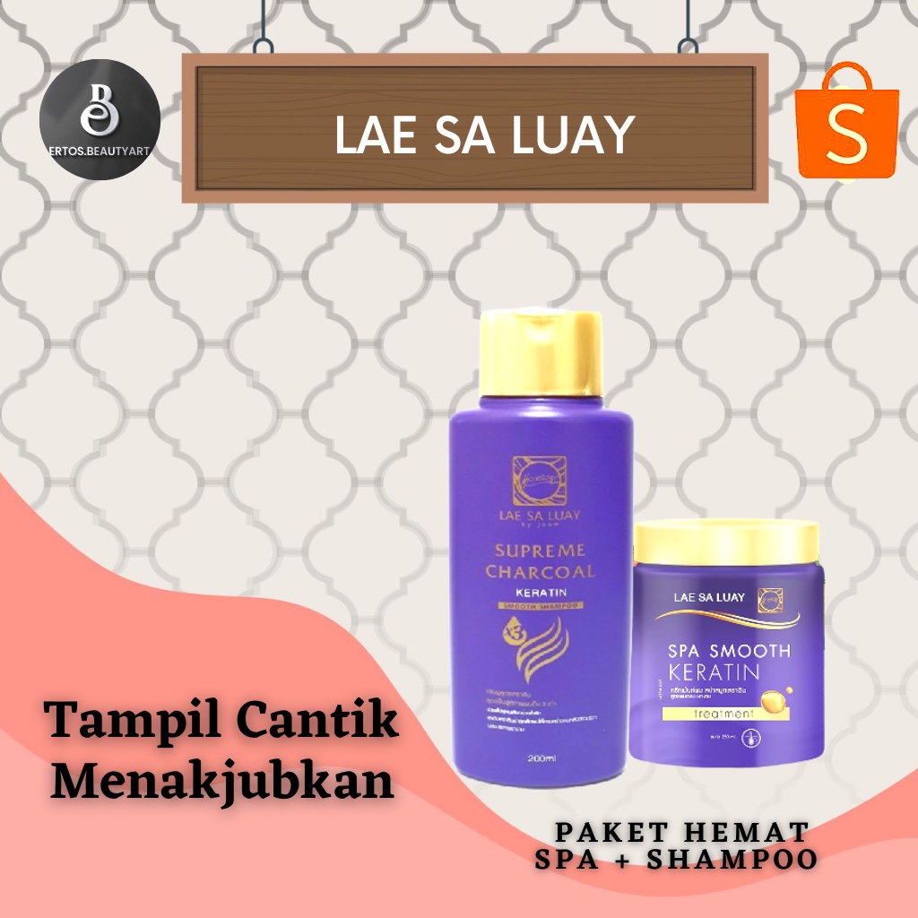 Lae Sa Luay Paket 2 In 1 Hair Perfection Shampo Dan Keratin / Masker Rambut / Perawatan Rambut