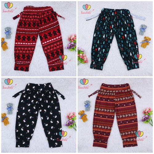 SPESIAL CHRISTMAS Aladin Natal Uk 1-2 Tahun / Celana Panjang Baby Anak Perempuan Adem IMPORT