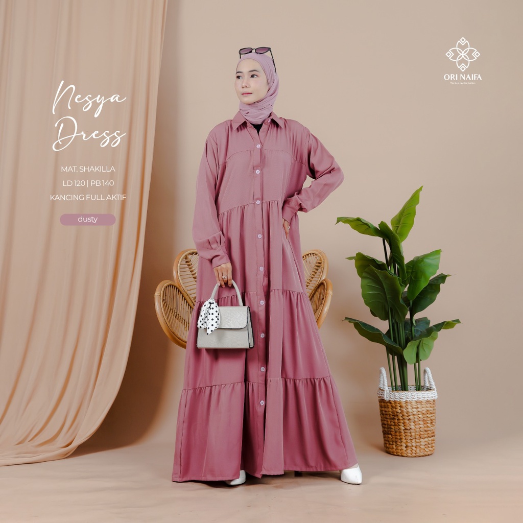 Gamis Wanita Dewasa Dress Bahan Rayon Adem Terbaru Lebaran 2021 / Gamis Polos Trend Kekinian