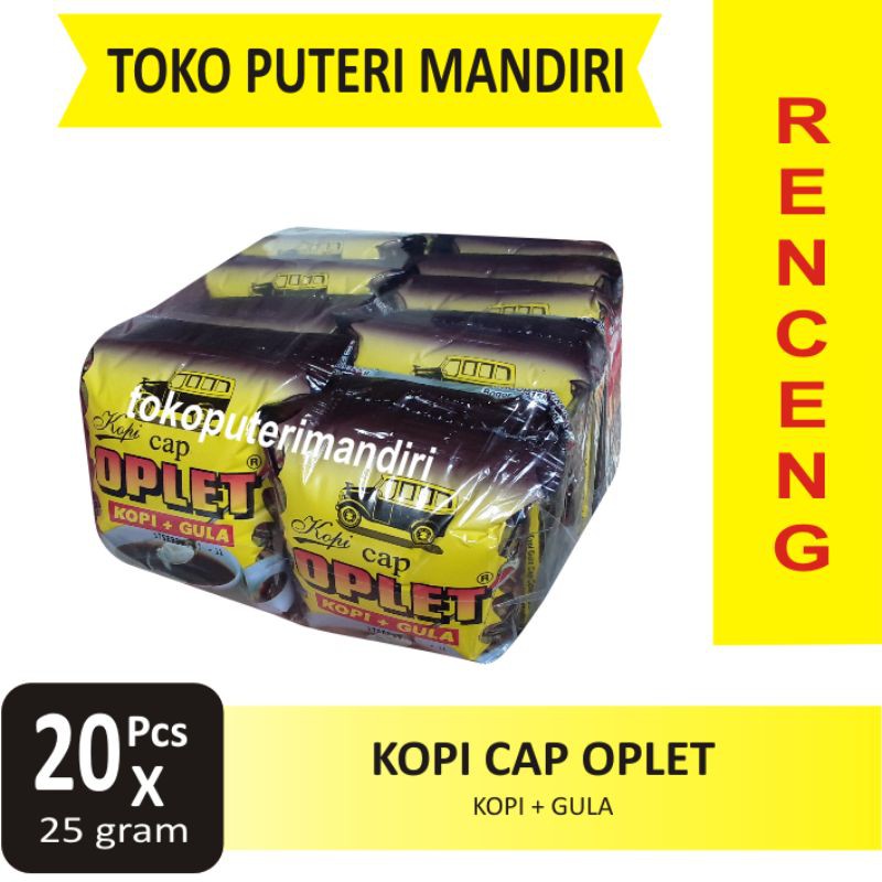 

Kopi Cap Oplet Kopi + Gula Renceng isi 20 Pcs