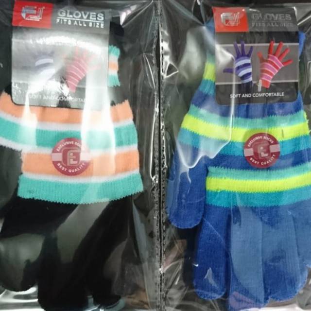 Sarung Tangan Belang Import/Sarung Tangan Rajut