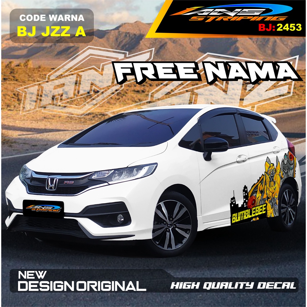 VARIASI STIKER MOBIL HONDA JAZZ / VARIASI STICKER MOBIL BODY SAMPING BRIO AGYA AYLA / DECAL STIKER MOBIL ALL TYPE / STIKER MOBIL