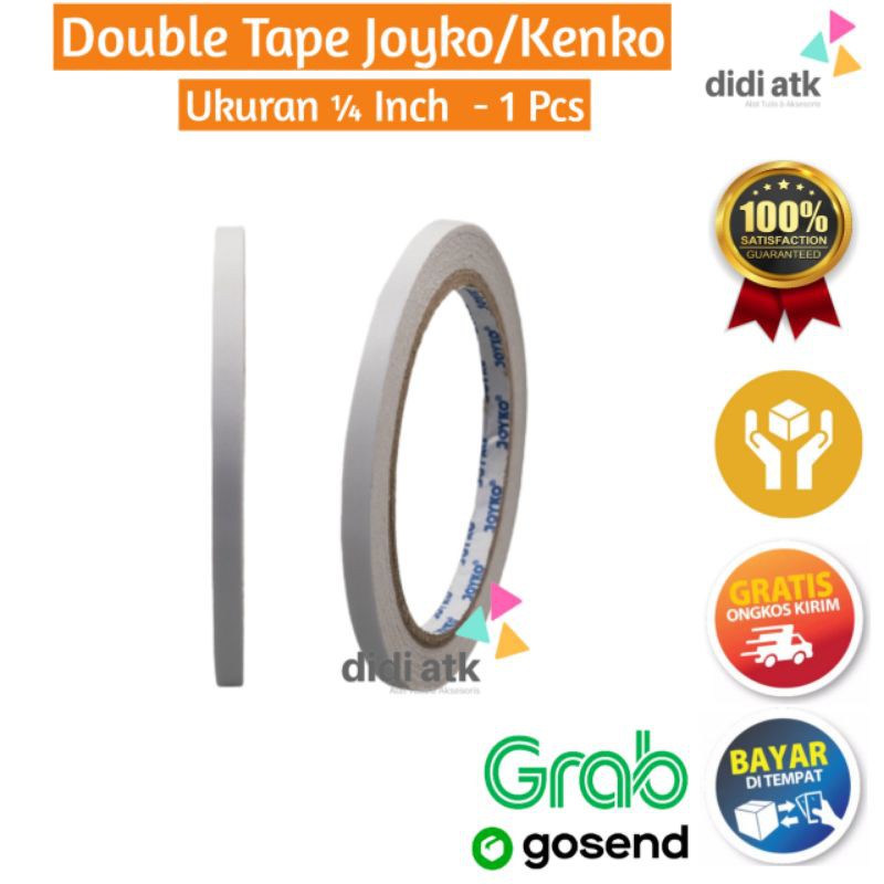 

Double Tape Joyko 6mm x 15 Yard / Double Sided Tape Perekat 2 Sisi 1/4 Inch