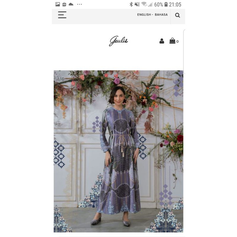 sadira dress mauve by geulis size L