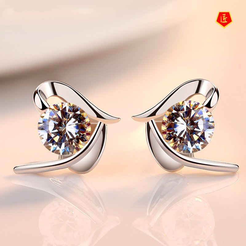 [Ready Stock]Simple Graceful Silver Stud Earrings for Women