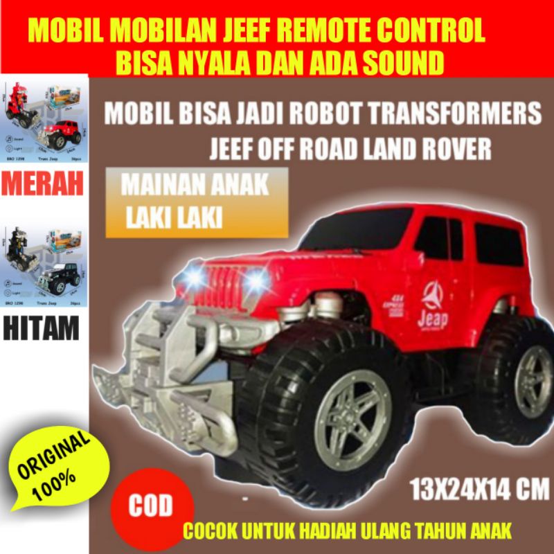 Mainan Maenan Anak Laki Laki Mobil Mobilan Berubah Jadi Mainan Robot Transformer Jeep Land Rover Off