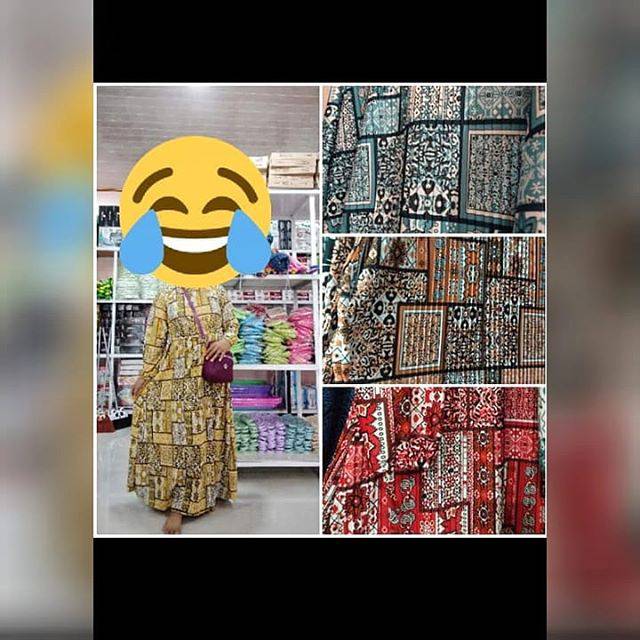 GAMIS PLISKET JUMBO MOTIF BANGKOK