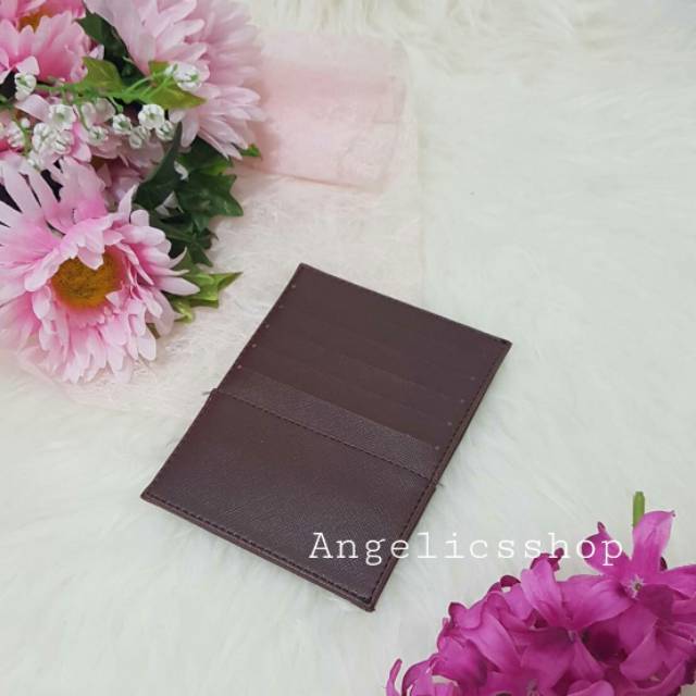 Card holder 12slot brown / dompet kartu / tempat kartu coklat/ dompet wanita / card wallet