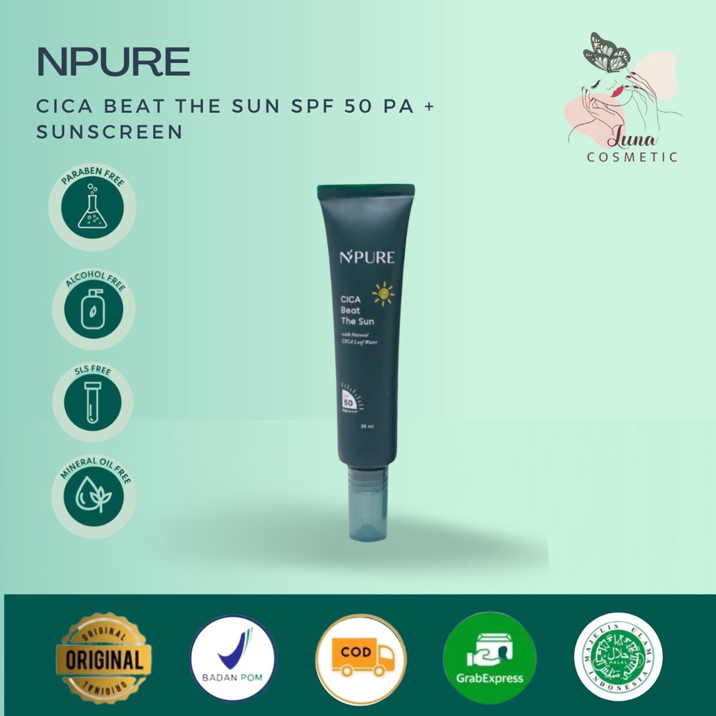 N'PURE Cica Beat The Sun SPF 50 PA + Sunscreen Npure Size 35 ML BPOM