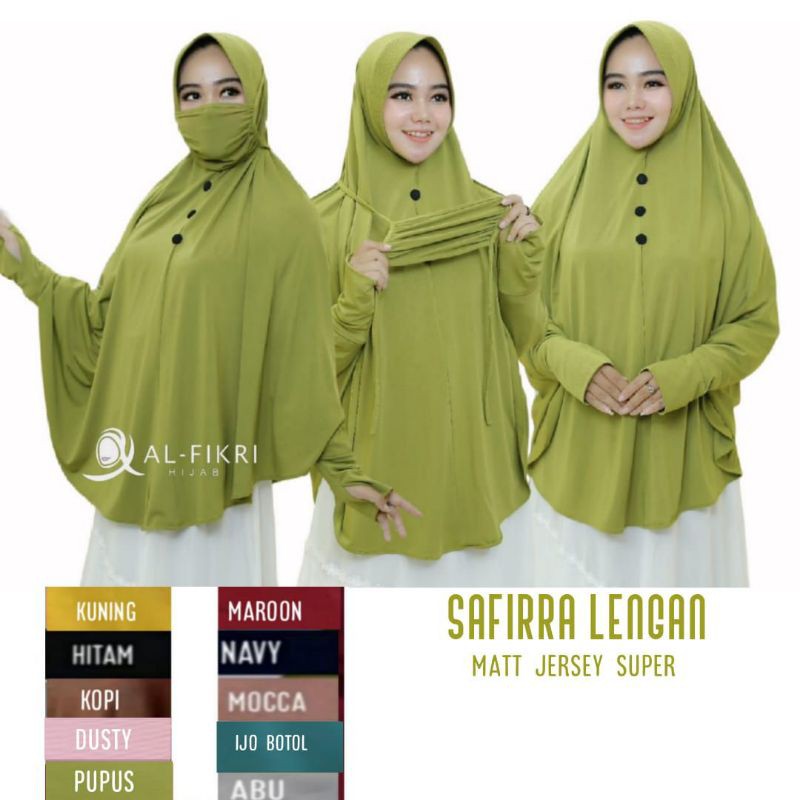 Bergo Lengan Jersey Super Hijab Instan Langsung Pakai Tangan