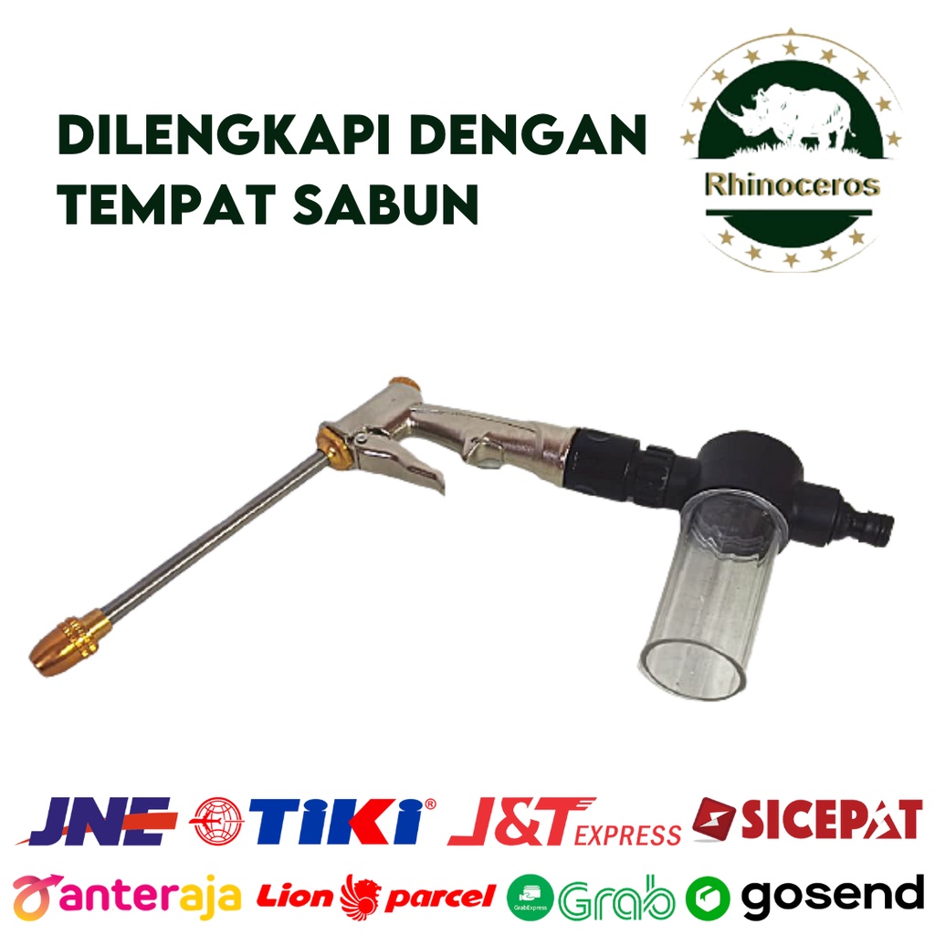 Jet Stick Spray Sprayer Semprotan Air + Tempat Sabun Cuci Motor Mobil