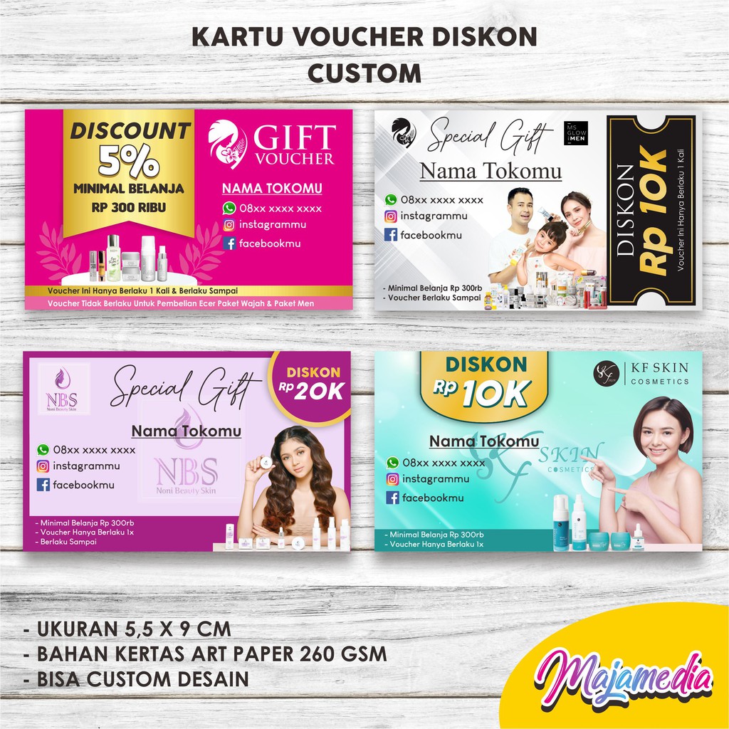 

KARTU VOUCHER DISKON MS GLOW OLSHOP CUSTOM