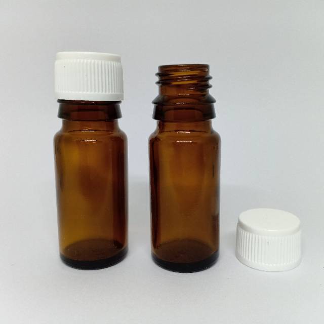 Botol 10ml amber  Kaca  bottle  tutup ulir drat  estential oil