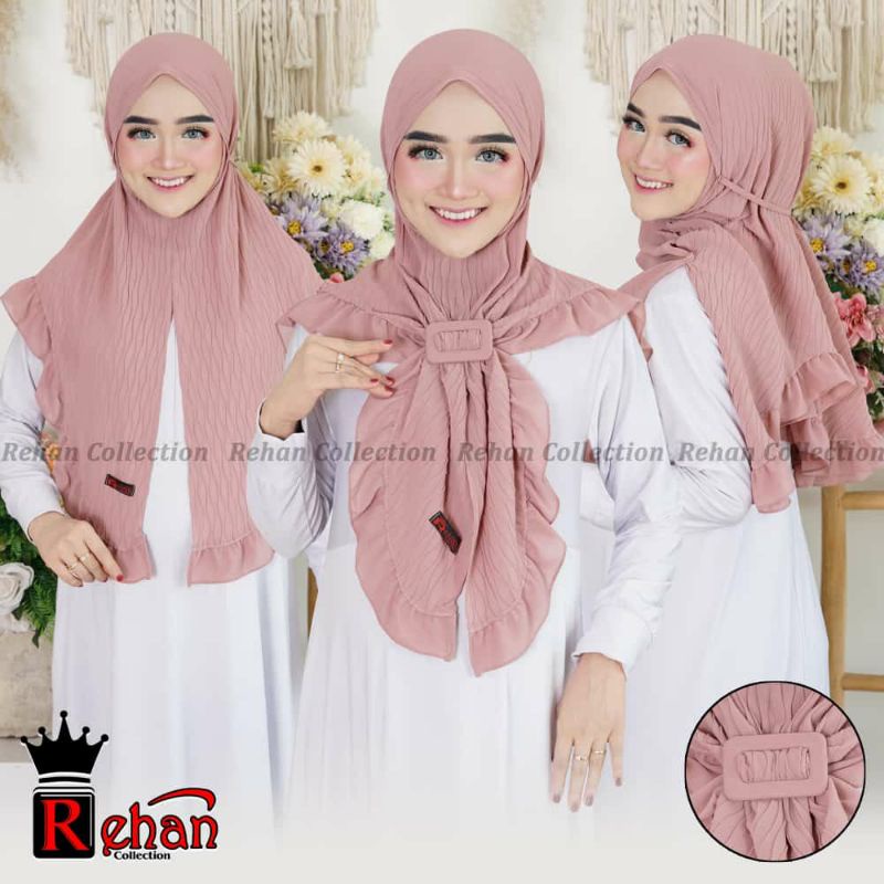 PED GESPER GELOMBANG/PLISKET KEREN/HIJAB INSTAN/MURAH ELEGAN