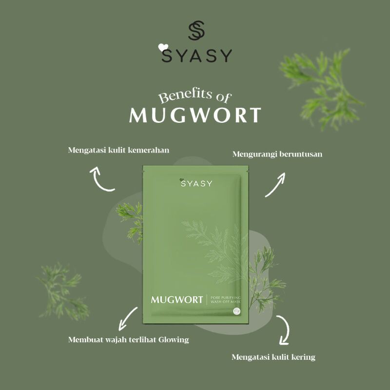 READY STOCK Mugwort & Basic Mask by Syasy (RESELLER VIP SYASY.ID)
