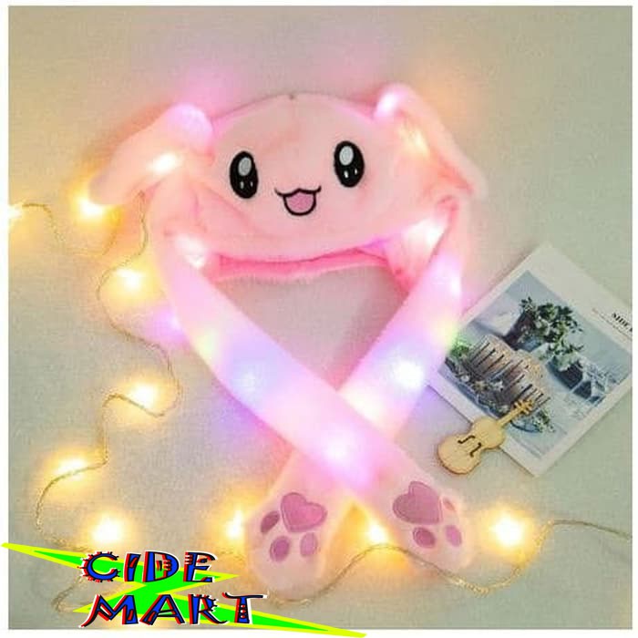 [ADA LED] BUNNY HAT LED / TOPI KELINCI / TIK TOK TOPI KUPING BERGERAK DENGAN LED