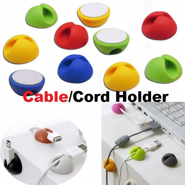 Klip Holder Penyimpanan Kabel Data / Charger Untuk Meja