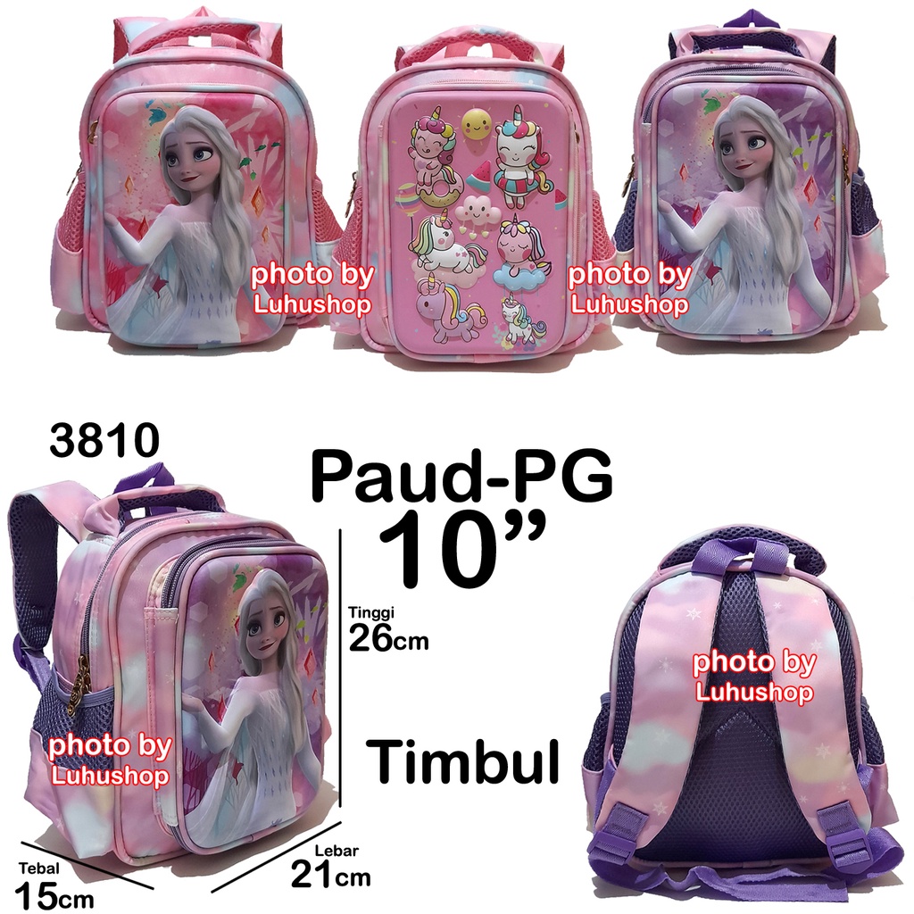 Tas TK Paud Ransel Sekolah Anak Laki Cowok Tas Anak Perempuan Tempat Pensil Superhero spiderman Batman captain