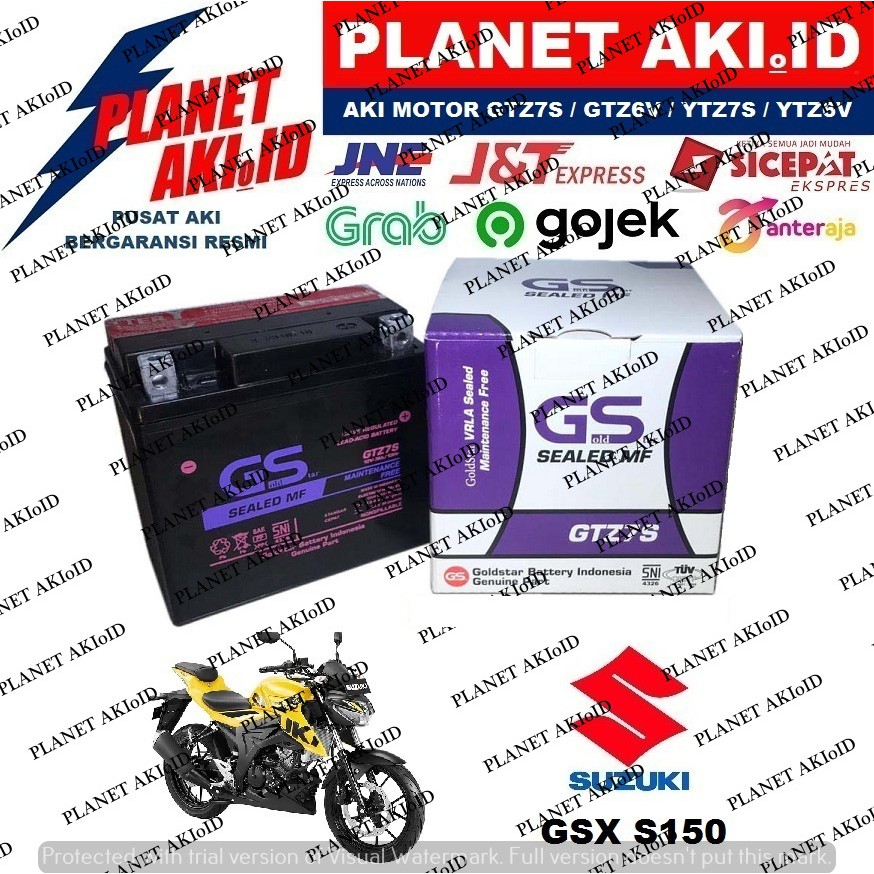 Aki Motor Suzuki GSX S 150 GTZ7S Accu Kering MF