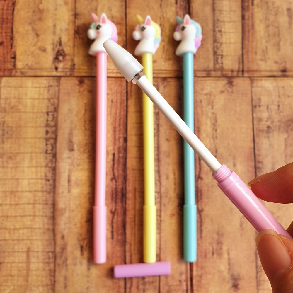 Pen isi 4 PCS - Pulpen - Gelpen Motif unicorn 368 Isi 4pcs - Ballpoint Gel Lucu