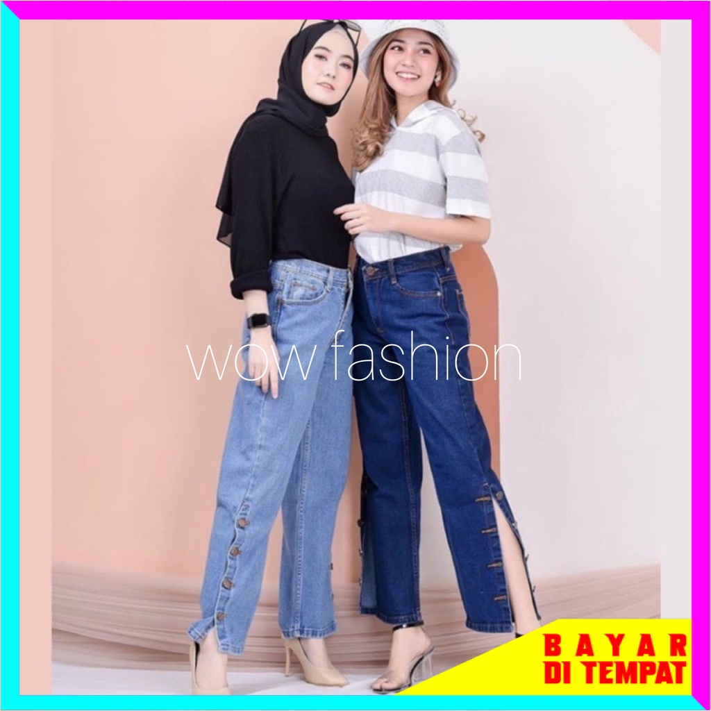 FEME KULOT JEANS KANCING SAMPING