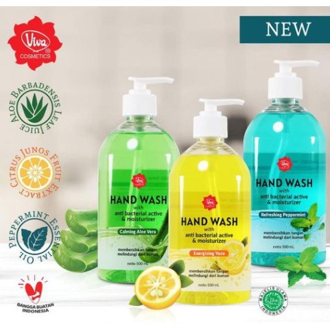 ✨LACIKOSME✨ VIVA HAND WASH CALMING ALOEVERA - ENERGIZING YUZU REFRESHING PEPERMINT