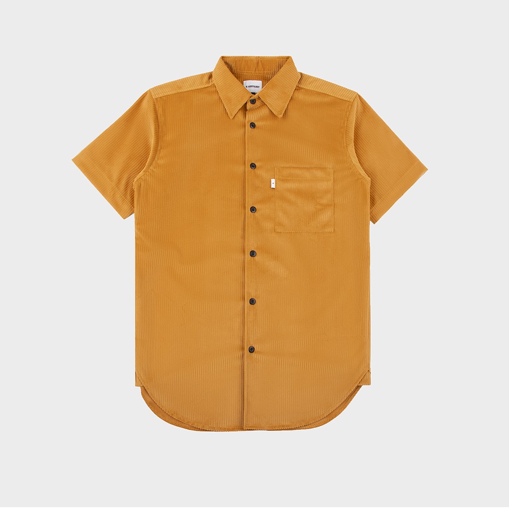 Corey Shirt (Mustard) | Kemeja Corduroy Lengan Pendek Pria