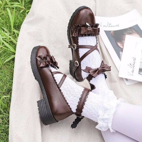 New style Japanese leather shoes lolita fashion casual leather shoes