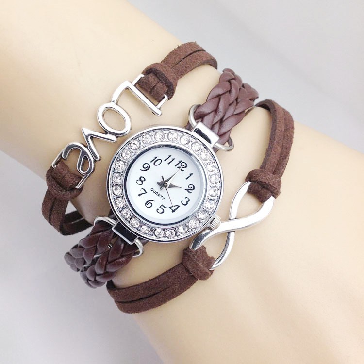 jam tangan love infinite diamond bracelet watch (1J1)  JWA010