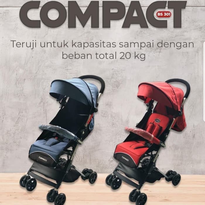 Makassar NEW Promo Stroller Pliko Compact 301 Cabin Size + Tas Stroller / Kereta Dorong