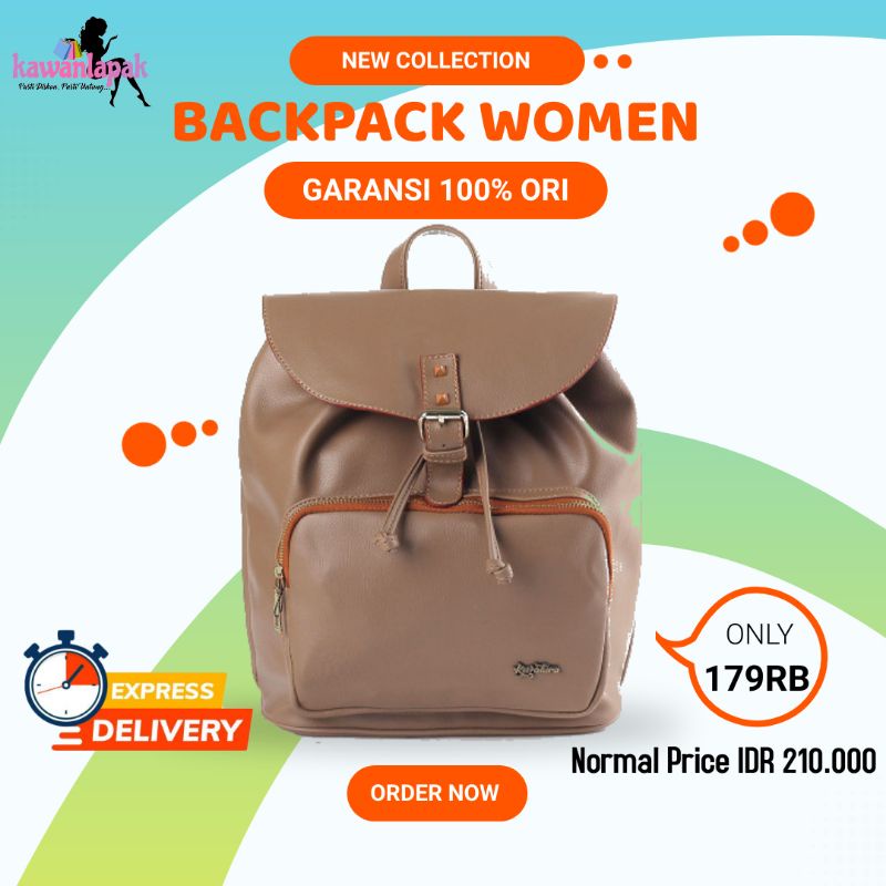 Tas Ransel Backpack Wanita Tas Punggung Wanita Tas Mini Wanita Kulit Sintetis Asli