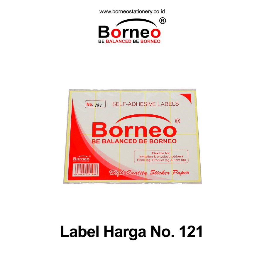 Label Harga Borneo No. 121 - LBH0121