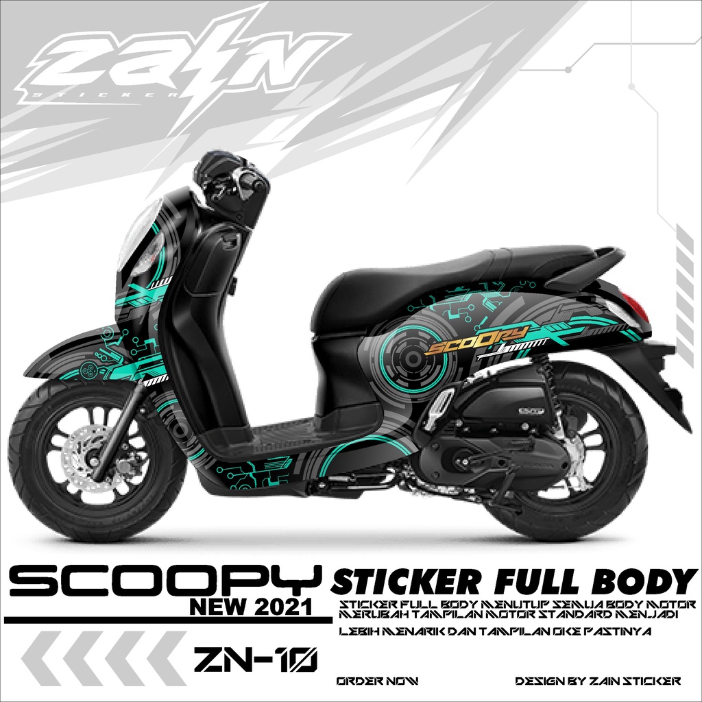 Sticker Decal Full Body Motor ScOopy New Fi 2020-2021 Dekal Setiker Striping Scoopy Fi new Variasi M