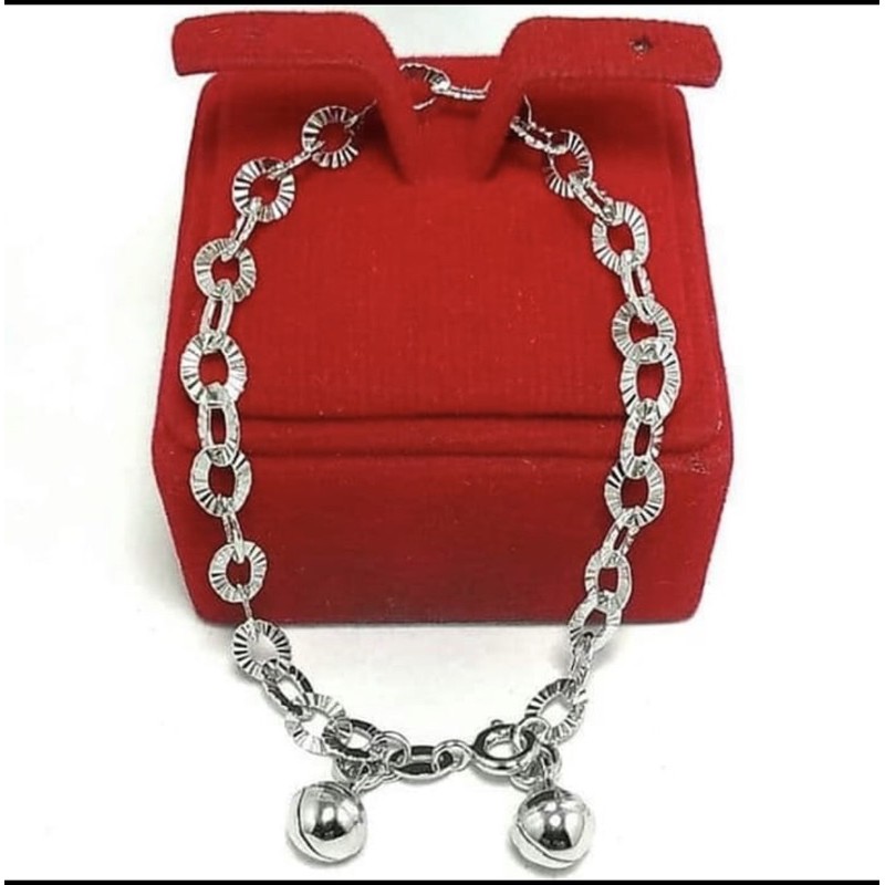 Gelang tangan wanita gelang tangan perak 925 lapis emas putih S248