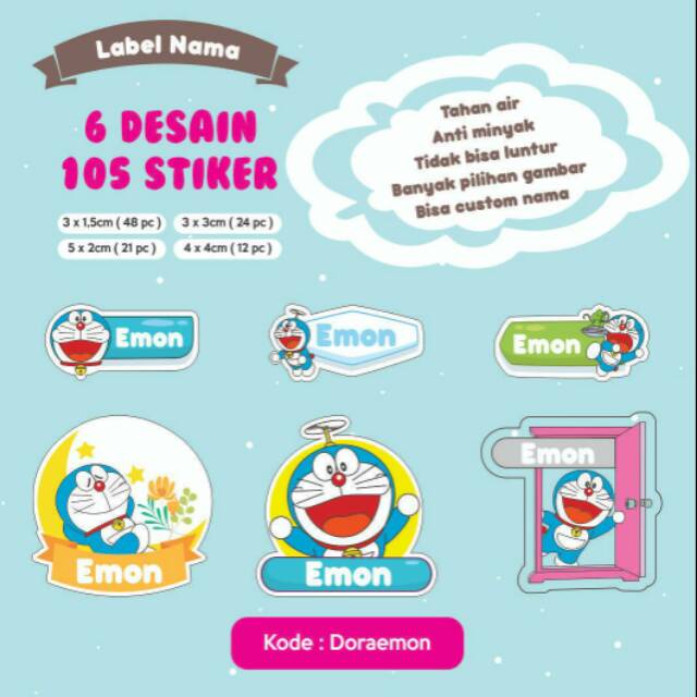 

LABEL NAMA WATERPROOF (STIKER TUMBLER/ STIKER MUG/ STIKER DOT/ STIKER BOTOL ANTI AIR)