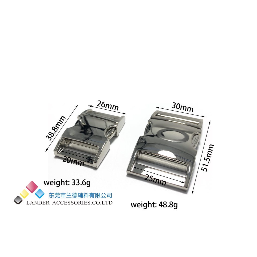 Lander Buckle Bag Buckle 20mm (2cm) Aksesoris Tas Shiny Gold