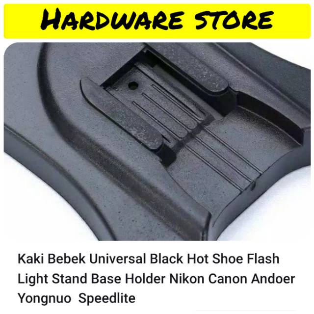 Kaki Bebek Universal Hot Shoe Flash Light Stand Base Holder Nikon Canon Shopee Indonesia