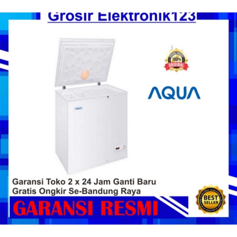 AQUA AQF 120 FR CHEST FREEZER BOX 120FR LEMARI PEMBEKU 100 LITER